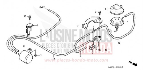 VALVOLA SOLENOIDE (VTR1000SPY/1) VTR1000SP1 di 2001